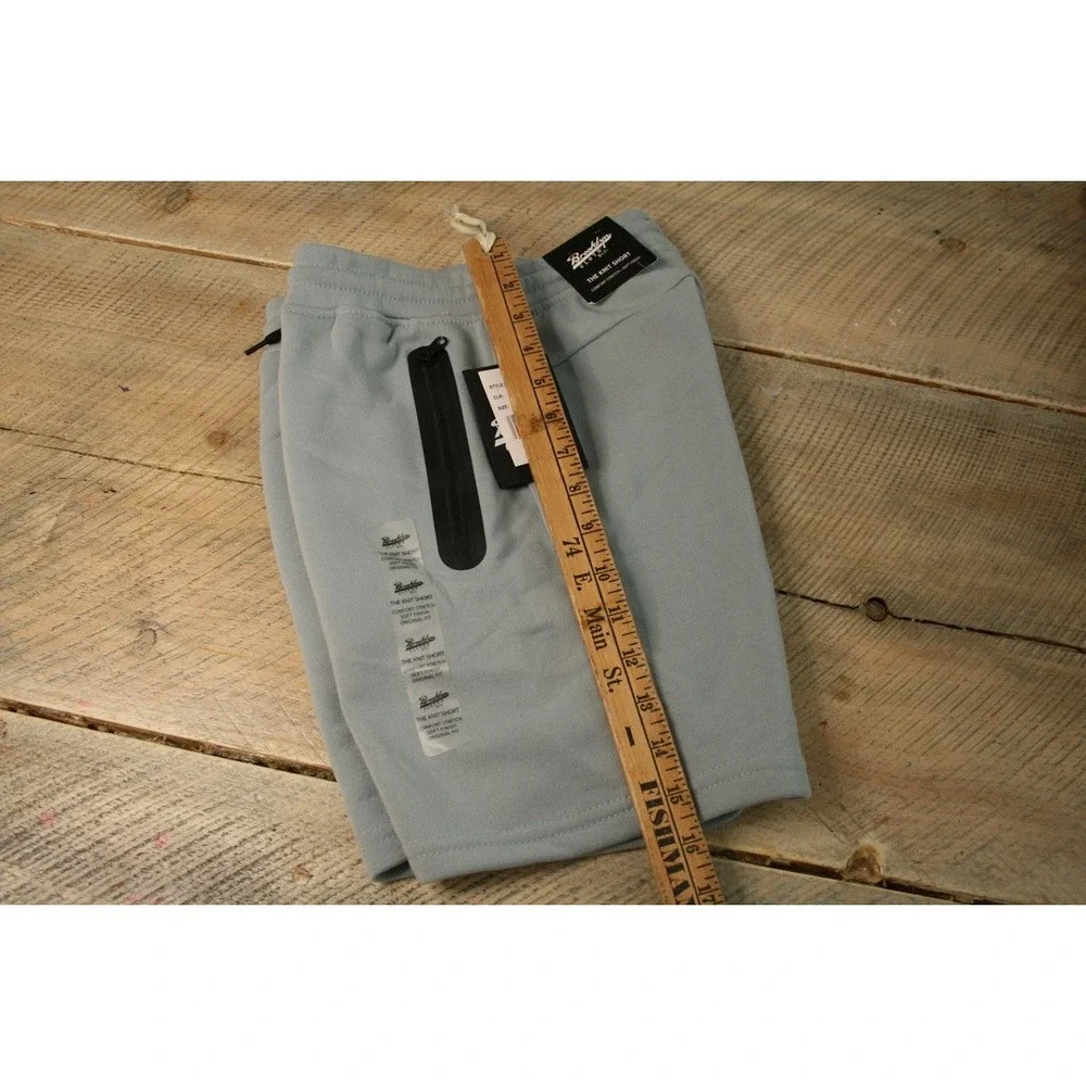 Brooklyn Cloth Knit Shorts‎ Boys L 14/16 Gray NEW BSY8172F Tech Zip Pockets